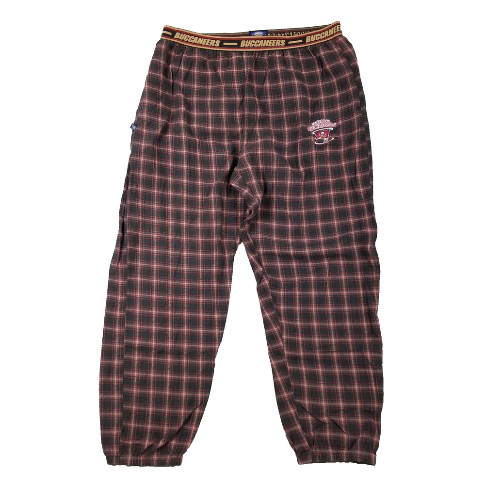 Tampa Bay Buccaneers Pants Mens XL Red Plaid NFL Football Lounge Cotton Pajama
